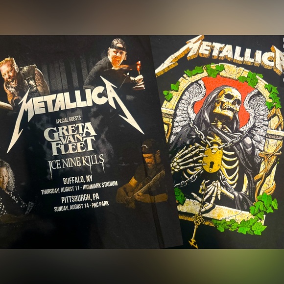 METALLICA®️⚙️💥🎙️Official 2023 TourT-Shirts Ft GretaVanFleet & IceNineKills - Picture 9 of 9